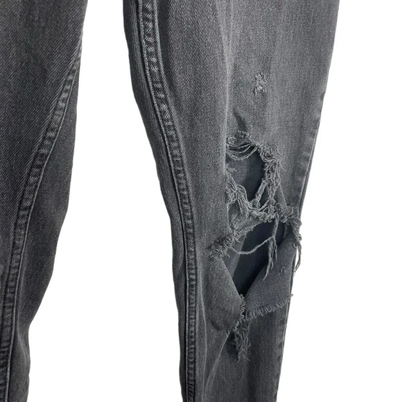 Free People Blossom High Rise Distressed Rigid Jeans in Black Size 27 - Picture 11 of 14